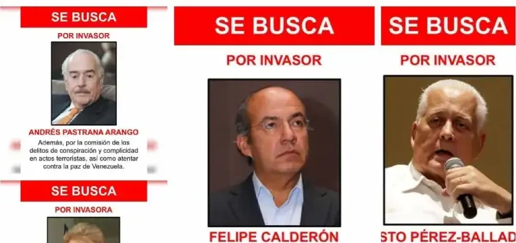 El régimen de Nicolás Maduro distribuirá carteles de “se busca” contra siete ex presidentes latinoamericanos