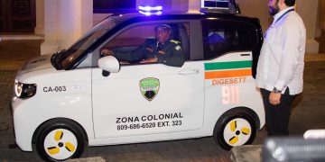 DIGESETT incorpora vehículo eléctrico para la seguridad vial en la Zona Colonial