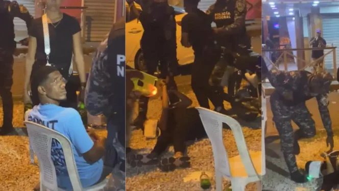 Agente policial utiliza pistola eléctrica contra mujer en La Romana
