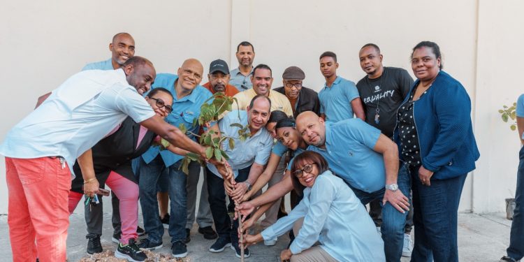 Alcaldía del DN y regidores plantan árboles junto a estudiantes en ensanche Luperón