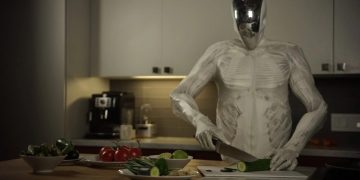 Provoca escalofríos el robot androide con órganos y músculos