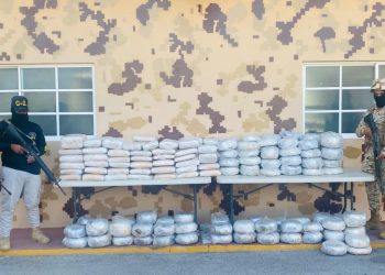 CESFRONT y DNCD ocupan 815 libras de marihuana a dos hombres viajaban en un camion en Pedernales