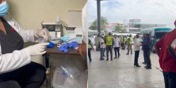 Realizan prueba antidoping a choferes del kilómetro 9 de la Autopista Duarte