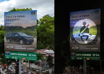Santo Domingo Motors transforma vallas publicitarias de Chevrolet en señales de tránsito