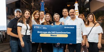 Carolina Mejía mejora seguridad de Naco con la entrega de 543 luminarias led instaladas