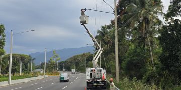 EDENORTE renovó el sistema de iluminación de la Autopista Duarte