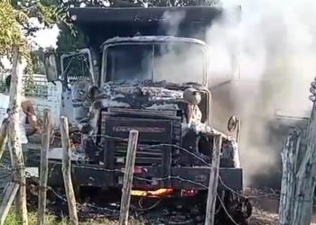 Padre e hijo pierden la vida en incendio de camión, en Higüey