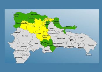 Cinco provincias en alerta amarilla y 9 en verde por efectos de vaguada