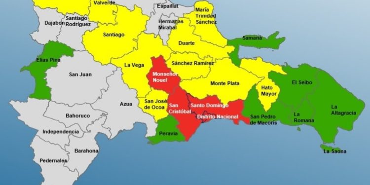 20 provincias y el DN bajo alerta por vaguada