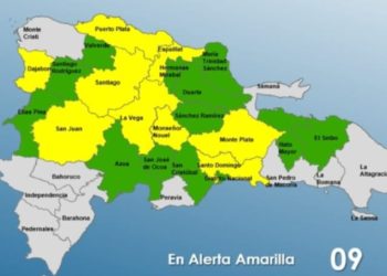 21 provincias y DN bajo alerta por  vaguada y sistema de baja presión
