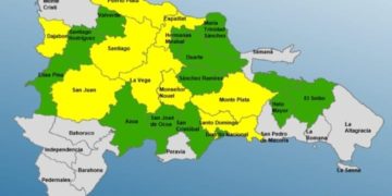21 provincias y DN bajo alerta por  vaguada y sistema de baja presión