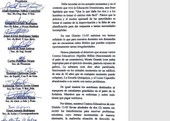 Profesores de Loma de Cabrera piden intervención urgente de las escuelas de ese municipio