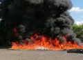 EI Inacif quema más de 1,200 kilogramos de drogas