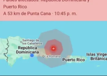 Sismo de magnitud 5.8 sacude el noreste de Punta Cana