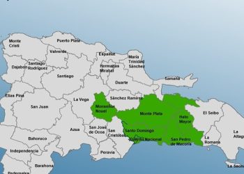 COE coloca 5 provincias y al Distrito Nacional en alerta por efectos de vaguada