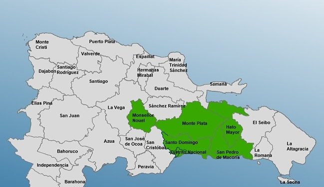 COE coloca 5 provincias y al Distrito Nacional en alerta por efectos de vaguada