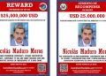 EEUU ofrece hasta US$ 25 millones por información que los ayude a arrestar a Nicolás Maduro