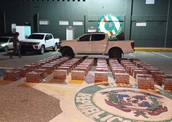 Retienen camioneta con contrabando de 380,000 cigarrillos en San Juan de la Maguana