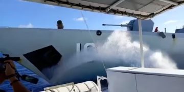 Así quedaron los barcos chinos tras colisionar mientras acosaban a patrulla Filipina