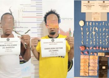 Policía y Ministerio Público apresan a dos hombres con drogas, balanza y celulares en Barahona