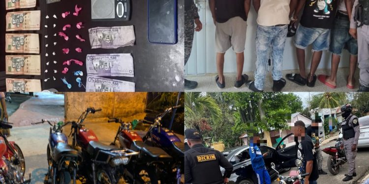 Ocupan drogas, detiene varias personas, recupera animales e intensifican patrullaje en Monte Plata