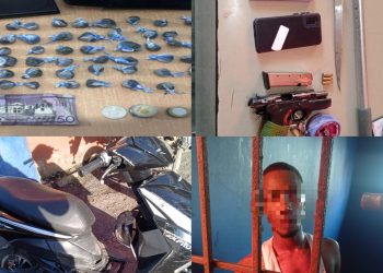 Policía apresa presunto antisocial, recupera celulares, decomisa drogas y arma en Los Guaricanos y la Victoria