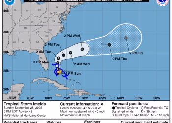 Se forma la tormenta tropical Imelda en el Atlántico