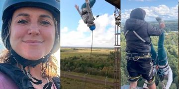 Quiso tomarse una selfie a 90 metros de altura pero resbaló y cayó al vacío frente a su hijo