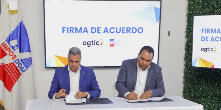 OGTIC e INPOSDOM firman acuerdo para instalación de nuevos Puntos GOB sin costo de alquiler