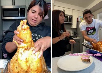 Le hizo creer a su novio que cocinó a una gallina embarazada y su reacción se volvió viral