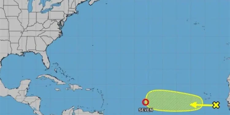 Se forma la depresión tropical 7 en el Atlántico