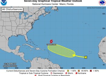 Gabrielle podría convertirse en huracán este domingo en el Atlántico