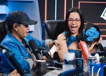 Luinny Corporán sorprende con flores azules a programas de televisión y radio en víspera del estreno de “La Mansión de Luinny”