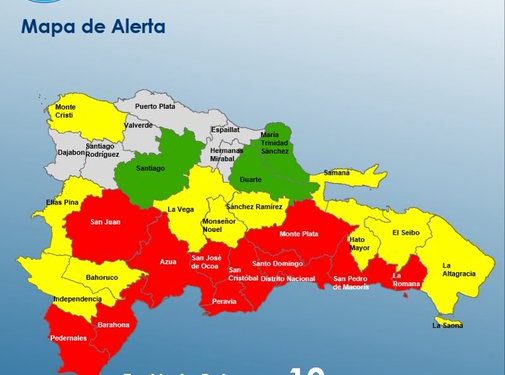 COE aumenta las provincias en alerta roja por Melissa