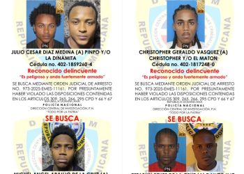 Activan búsqueda de “Dailito”, “Retro”, “Christopher” y “Pinpo” por varios delitos
