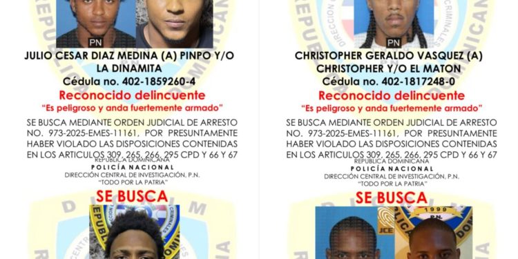 Activan búsqueda de “Dailito”, “Retro”, “Christopher” y “Pinpo” por varios delitos