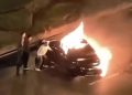 Coche eléctrico de Xiaomi SU7 se incendia tras accidente en China