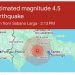 Se registra temblor de magnitud 4.5 en rd