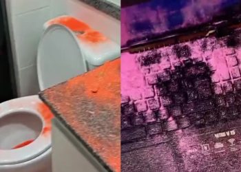 Descubre infidelidad de pareja y responde de forma ingeniosa con purpurina