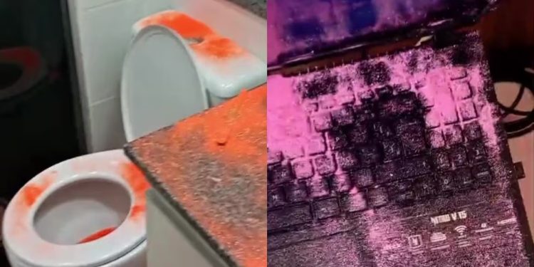 Descubre infidelidad de pareja y responde de forma ingeniosa con purpurina