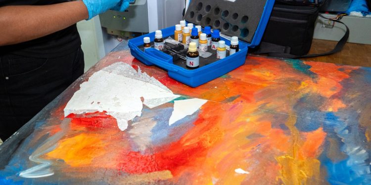 DNCD descubre cuadros con lienzos impregnados de cocaína que serían enviados a Australia