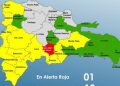 Una provincia en alerta roja,12 en amarilla, 10 y el DN en verde por Huracán Melissa, según COE