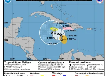 Sur del país sería el más afectado por tormenta Melissa