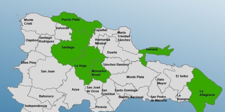 COE aumenta a seis las provincias en alerta verde por vaguada