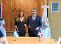 Carolina Mejía y Jorge Macri firman convenio de cooperación entre Santo Domingo y Buenos Aires