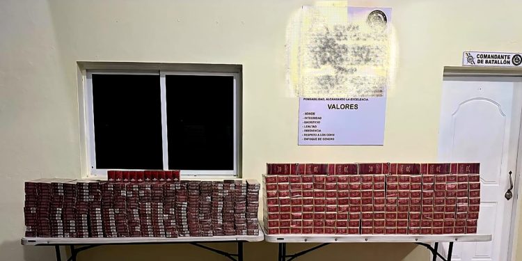 Ejército ocupa contrabando de más de 65 mil cigarrillos en Elías Piña