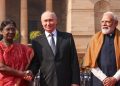 La India brinda una solemne bienvenida oficial a Putin