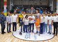 Ministro Kelvin Cruz remoza polideportivo y realiza aporte al TBS de Barahona