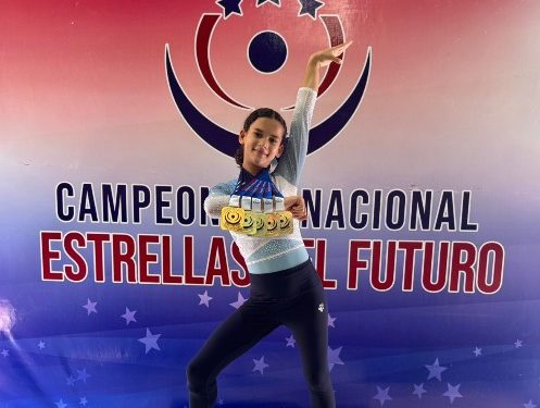 Coral Caamaño se corona campeona nacional de gimnasia nivel 6 con cinco medallas de oro
