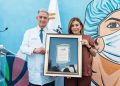 José Joaquín Puello reconoce a Carolina en la inauguración del parque lineal Ciudad Sanitaria